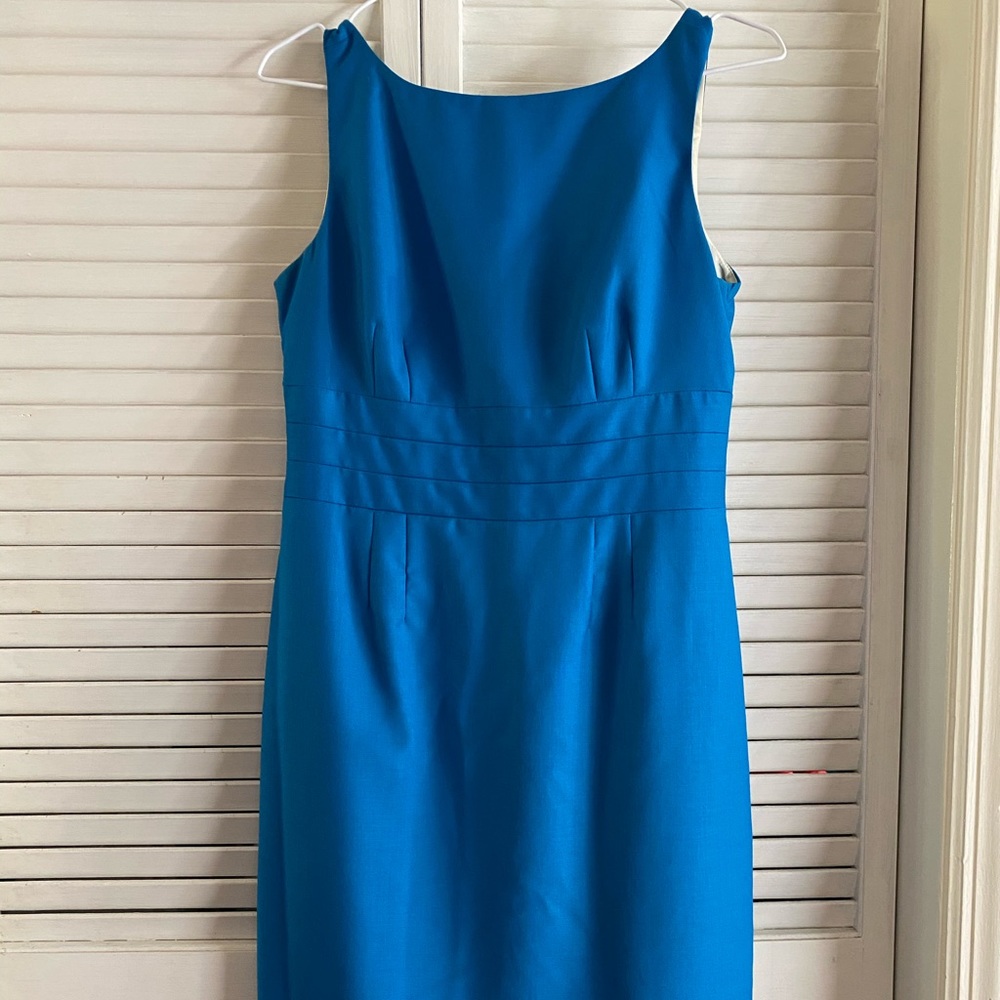 Blue knee length dress